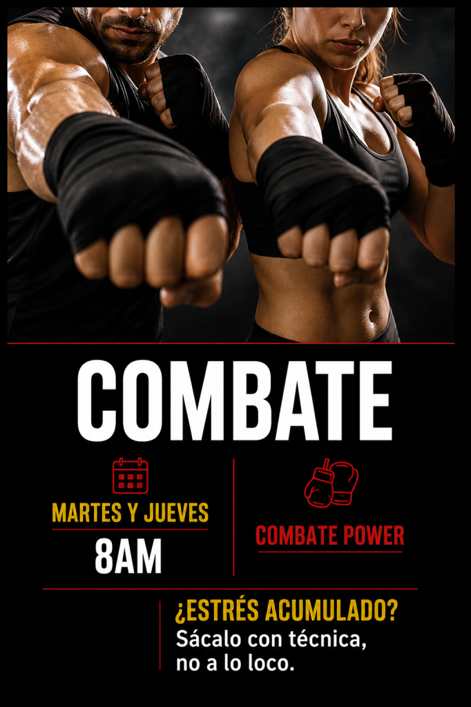 Clase de Combate Lindavista para mejorar condición física coordinación y resistencia en Body Zen Fitness