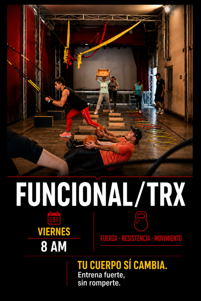 Entrenamiento funcional con TRX Lindavista para desarrollar fuerza resistencia y condición física en Body Zen Fitness