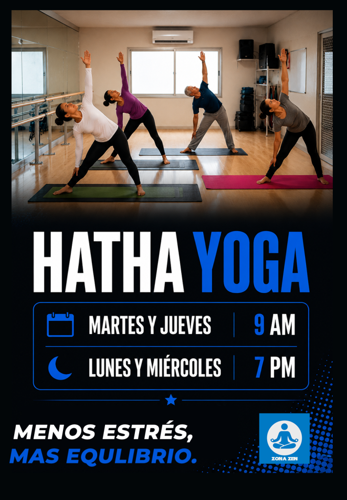 Clase de Hatha Yoga en Lindavista para mejorar flexibilidad equilibrio movilidad y bienestar físico en Body Zen Fitness