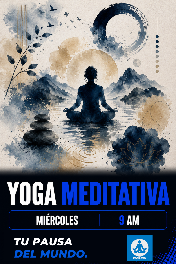 Clase de Yoga Meditativa en Lindavista para reducir estrés mejorar concentración y promover relajación profunda en Body Zen Fitness