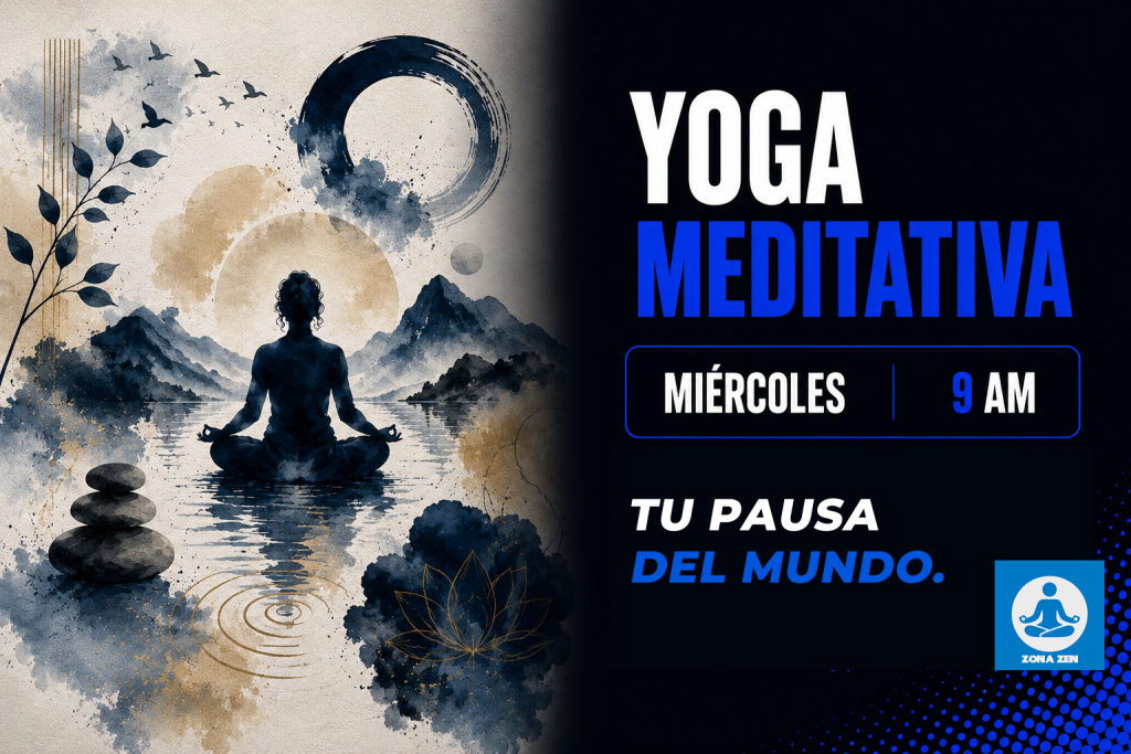 Clase de Yoga Meditativa en Lindavista para reducir estrés mejorar concentración y promover relajación profunda en Body Zen Fitness