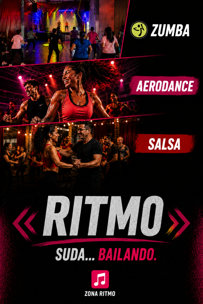 Zona Ritmo en Lindavista con Zumba Aerodance Salsa para bailar ejercitarse y disfrutar el movimiento en Body Zen Fitness