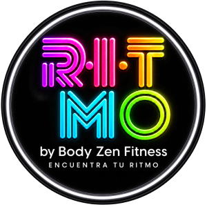 Logo de RITMO by Body Zen Fitness, curso de baile social con clases de salsa, cumbia y bachata en Lindavista.