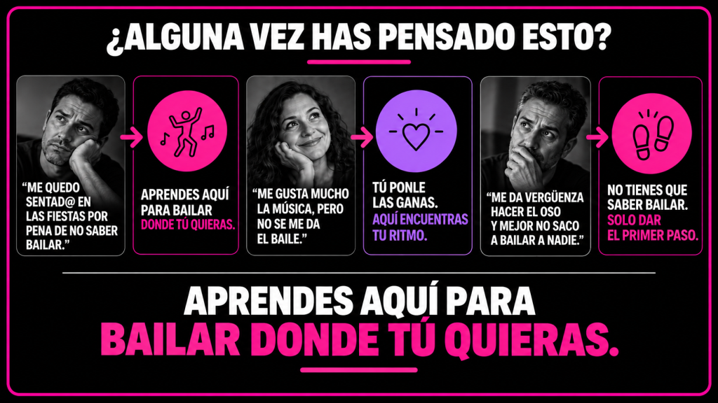 : Personas que quieren animarse a bailar en fiestas y reuniones. RITMO, curso de baile social con clases de salsa, cumbia y bachata en Lindavista.