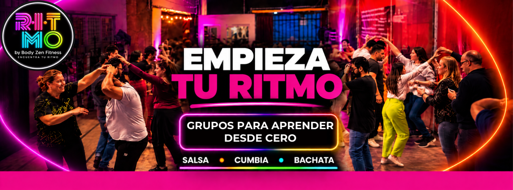 Curso de baile social RITMO by Body Zen Fitness, con clases de salsa y bachata desde cero en Lindavista, CDMX.