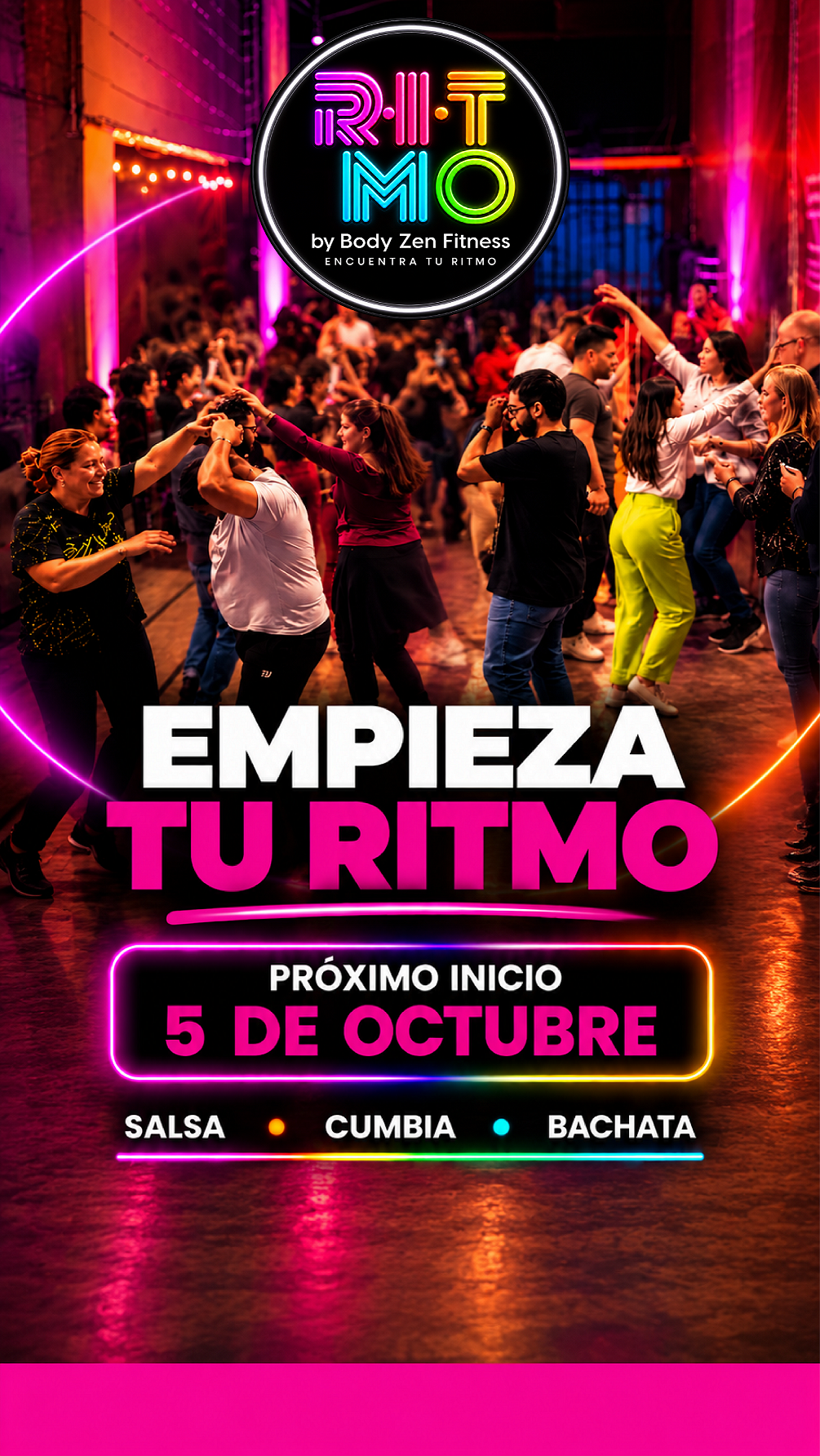 Empieza tu Ritmo. Nuevos grupos de Salsa, Cumbia y Bachata en Lindavista. Inicio 5 de octubre.